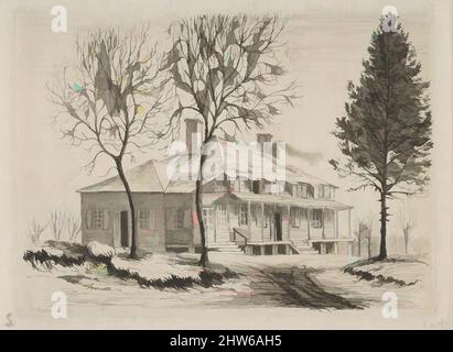 Art inspired by Somerindyck House (from Scenes of Old New York), 1870, Etching, trial proof, plate: 3 1/16 x 4 3/16 in. (7.8 x 10.7 cm), Prints, Henry Farrer (American, London 1844–1903 New York, Classic works modernized by Artotop with a splash of modernity. Shapes, color and value, eye-catching visual impact on art. Emotions through freedom of artworks in a contemporary way. A timeless message pursuing a wildly creative new direction. Artists turning to the digital medium and creating the Artotop NFT