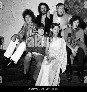 Wedding of Eric Burdon, lead singer of British rock group The Animals, to Angie King at Caxton Hall, London.. September 1967. Stock Photo