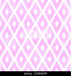Pink Watercolor Rhombus Geometric Seamless Pattern Stock Vector