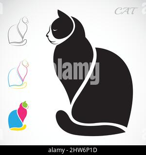 Cat Head Profile Line Icon. Pet Supplies Symbol, Pictogram, Sign. Light  Abstract Geometric Background Stock Photo - Alamy