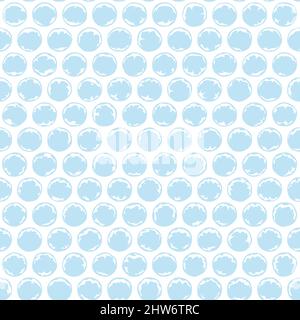 Seamless pattern with pink plastic bubbles hearts, wrapping with