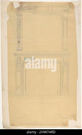 Art inspired by Design for a Chimneypiece, 19th century, Graphite, partially on tracing paper, Anonymous, British, 19th century, Classic works modernized by Artotop with a splash of modernity. Shapes, color and value, eye-catching visual impact on art. Emotions through freedom of artworks in a contemporary way. A timeless message pursuing a wildly creative new direction. Artists turning to the digital medium and creating the Artotop NFT