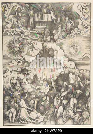 Art inspired by The Opening of the Fifth and Sixth Seals, from the Apocalypse, ca. 1497/98, Woodcut, Block: 15 1/2 × 11 1/8 in. (39.3 × 28.2 cm), Prints, Albrecht Dürer (German, Nuremberg 1471–1528 Nuremberg, Classic works modernized by Artotop with a splash of modernity. Shapes, color and value, eye-catching visual impact on art. Emotions through freedom of artworks in a contemporary way. A timeless message pursuing a wildly creative new direction. Artists turning to the digital medium and creating the Artotop NFT Stock Photo