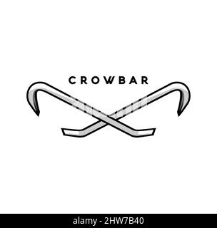 Crowbar design illustration vector eps format , suitable for your design needs, logo, illustration, animation, etc. Stock Vector