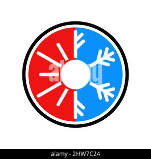 HVAC logo design illustration vector eps format , suitable for your design needs, logo, illustration, animation, etc. Stock Vector