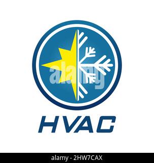HVAC logo design illustration vector eps format , suitable for your design needs, logo, illustration, animation, etc. Stock Vector