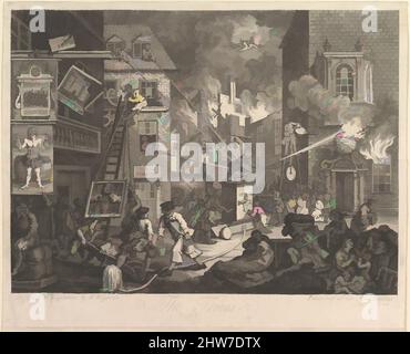 Art inspired by The Times, Plate 1, September 7, 1762, Etching and engraving; third state of three, sheet: 9 13/16 x 12 in. (25 x 30.5 cm), Prints, William Hogarth (British, London 1697–1764 London, Classic works modernized by Artotop with a splash of modernity. Shapes, color and value, eye-catching visual impact on art. Emotions through freedom of artworks in a contemporary way. A timeless message pursuing a wildly creative new direction. Artists turning to the digital medium and creating the Artotop NFT Stock Photo