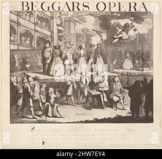 Art inspired by The Beggar's Opera, 1728, Etching and engraving; sixth state of six, sheet: 9 13/16 x 10 13/16 in. (25 x 27.4 cm), Prints, Design formerly attributed to William Hogarth (British, London 1697–1764 London), Anonymous, British, 18th century, Classic works modernized by Artotop with a splash of modernity. Shapes, color and value, eye-catching visual impact on art. Emotions through freedom of artworks in a contemporary way. A timeless message pursuing a wildly creative new direction. Artists turning to the digital medium and creating the Artotop NFT