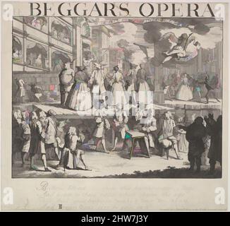 Art inspired by The Beggars Opera, 1728, Etching; sixth state of six, sheet: 9 5/8 x 10 1/2 in. (24.4 x 26.7 cm), Prints, Anonymous, British, 18th century, Formerly attributed to William Hogarth (British, London 1697–1764 London, Classic works modernized by Artotop with a splash of modernity. Shapes, color and value, eye-catching visual impact on art. Emotions through freedom of artworks in a contemporary way. A timeless message pursuing a wildly creative new direction. Artists turning to the digital medium and creating the Artotop NFT