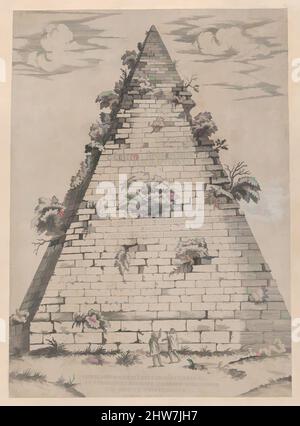 Art inspired by Speculum Romanae Magnificentiae: Pyramid of Caius Cestius, 1547, Engraving, sheet: 15 1/4 x 11 in. (38.8 x 28 cm), Prints, Anonymous, Classic works modernized by Artotop with a splash of modernity. Shapes, color and value, eye-catching visual impact on art. Emotions through freedom of artworks in a contemporary way. A timeless message pursuing a wildly creative new direction. Artists turning to the digital medium and creating the Artotop NFT Stock Photo