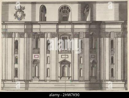 Art inspired by Speculum Romanae Magnificentiae: St. Peter's, 1564, Engraving, Plate: 15 3/16 x 21 7/16 in. (38.5 x 54.5 cm), Prints, Vincenzo Luchino (Italian, active Rome and Venice from 1552, died Venice (?), 1569/71, Classic works modernized by Artotop with a splash of modernity. Shapes, color and value, eye-catching visual impact on art. Emotions through freedom of artworks in a contemporary way. A timeless message pursuing a wildly creative new direction. Artists turning to the digital medium and creating the Artotop NFT Stock Photo