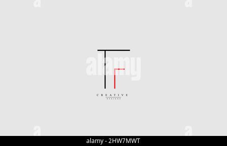 TF FT T F abstract vector logo monogram template Stock Vector