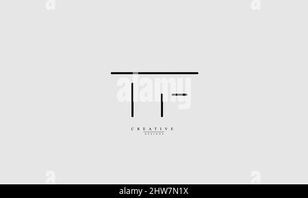 TF FT T F abstract vector logo monogram template Stock Vector