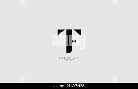 TF FT T F abstract vector logo monogram template Stock Vector