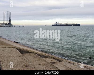 Isle of Grain, Kent, UK. 4th Mar, 2020. Perhaps the most desirable address  in the country is now up for sale - No 1 The Thames - aka Grain Tower  Battery is