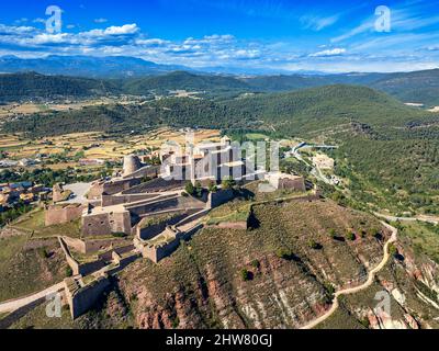 Cardona Castle architecture Barcelona building Catalonia fortress green hill history landscape Spain Europe Stock Photo