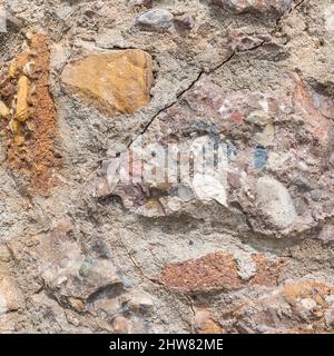 Natural background. The wall of natural stone. Stock Photo