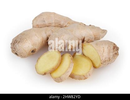 Ginger isolated on white background with clipping path Stock Photo