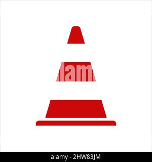 Traffic cone icon. Simple vector illustration Stock Vector