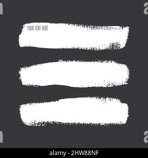 Set of different brush strokes. Hand-drawn illustration Stock Vector