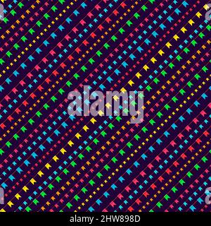 seamless background with lots of of colored holiday flags Stock Vector