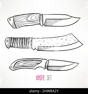 https://l450v.alamy.com/450v/2hw8a2y/set-with-three-sketch-hunting-knives-hand-drawn-illustration-2hw8a2y.jpg