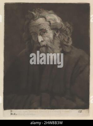 Art inspired by Old Man With a Long Beard, 1761, Etching; third state of three, Plate: 5 1/2 × 4 1/8 in. (13.9 × 10.5 cm), Prints, Captain William E. Baillie (Irish, County Kilbride 1723–1810 London), After Rembrandt (Rembrandt van Rijn) (Dutch, Leiden 1606–1669 Amsterdam, Classic works modernized by Artotop with a splash of modernity. Shapes, color and value, eye-catching visual impact on art. Emotions through freedom of artworks in a contemporary way. A timeless message pursuing a wildly creative new direction. Artists turning to the digital medium and creating the Artotop NFT Stock Photo