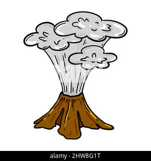 Hand drawn eruption. Vector illustration Stock Vector