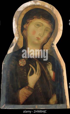 Art inspired by Madonna and Child, ca. 1280, Tempera on wood, Irregular, 29 1/2 x 18 1/4 in. (74.9 x 46.4 cm), Paintings, Master of the Magdalen (Italian, Florence, active 1265–95), Painted in the 1280s, this head is a fragment of a large painting of the Madonna and Child (whose, Classic works modernized by Artotop with a splash of modernity. Shapes, color and value, eye-catching visual impact on art. Emotions through freedom of artworks in a contemporary way. A timeless message pursuing a wildly creative new direction. Artists turning to the digital medium and creating the Artotop NFT Stock Photo