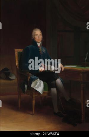 Art inspired by Charles Maurice de Talleyrand Périgord (1754–1838), Prince de Bénévent, 1808, Oil on canvas, 83 7/8 x 57 7/8 in. (213 x 147 cm), Paintings, baron François Gérard (French, Rome 1770–1837 Paris), Talleyrand commissioned this elegant informal portrait after he resigned, Classic works modernized by Artotop with a splash of modernity. Shapes, color and value, eye-catching visual impact on art. Emotions through freedom of artworks in a contemporary way. A timeless message pursuing a wildly creative new direction. Artists turning to the digital medium and creating the Artotop NFT Stock Photo