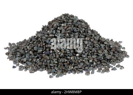 iron granules isolated on white background Stock Photo