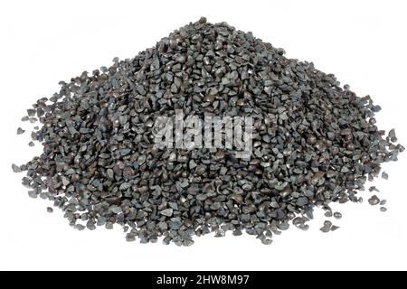 iron granules isolated on white background Stock Photo