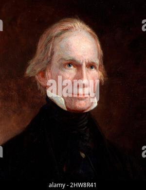 Portrait of the American politician, Henry Clay Sr. (1777-1852) by Henry F Darby, oil on board, c. 1849 Stock Photo