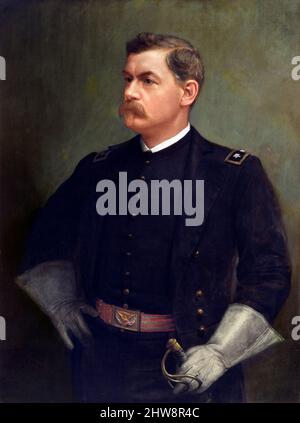 Portrait of the American Civil War General, George Brinton McClellan (1826-1885) by Julian Scott, oil on canvas, 1888 Stock Photo