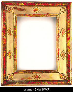 Art inspired by Cassetta frame, late 16th–early 17th century, Spanish, Pear, Overall: 18 1/2 x 15 1/2, Frames, Unknown (Spanish, Classic works modernized by Artotop with a splash of modernity. Shapes, color and value, eye-catching visual impact on art. Emotions through freedom of artworks in a contemporary way. A timeless message pursuing a wildly creative new direction. Artists turning to the digital medium and creating the Artotop NFT Stock Photo