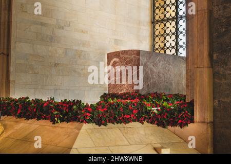 Ankara, Turkey - November 10, 2021: Ataturk's mausoleum in Anitkabir. Editorial shot in Ankara. Stock Photo