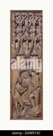 Art inspired by Panel with the Baptism of Christ, early 16th century, Made in Normandy, France, French, Oak, Overall: 35 1/2 x 10 1/2 in. (90.2 x 26.7 cm), Woodwork-Architectural, Classic works modernized by Artotop with a splash of modernity. Shapes, color and value, eye-catching visual impact on art. Emotions through freedom of artworks in a contemporary way. A timeless message pursuing a wildly creative new direction. Artists turning to the digital medium and creating the Artotop NFT