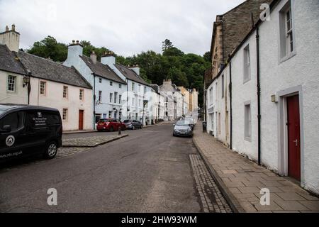 High Street in Dunkeld an historic town in Perth and Kinross, Scotland U.K. Stock Photo