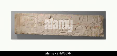 Art inspired by Relief Depicting a Man Inspecting His Stables and Ships Unloading Merchandise, from the Tomb of Meryneith at Saqqara, New Kingdom, Amarna Period - post-Amarna Period, Dynasty 18, ca. 1349–1327 BC, From Egypt, Memphite Region, Memphite Necropolis, Tomb of Meryneith, Classic works modernized by Artotop with a splash of modernity. Shapes, color and value, eye-catching visual impact on art. Emotions through freedom of artworks in a contemporary way. A timeless message pursuing a wildly creative new direction. Artists turning to the digital medium and creating the Artotop NFT Stock Photo