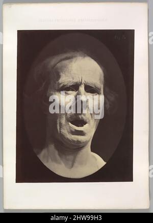 Art inspired by Figure 54: Voluntary lowering of the lower jaw, 1854–56, printed 1862, Albumen silver print from glass negative, Image (Oval): 28.6 × 20.6 cm (11 1/4 × 8 1/8 in.), Photographs, Guillaume-Benjamin-Amand Duchenne de Boulogne (French, 1806–1875), Adrien Tournachon (French, Classic works modernized by Artotop with a splash of modernity. Shapes, color and value, eye-catching visual impact on art. Emotions through freedom of artworks in a contemporary way. A timeless message pursuing a wildly creative new direction. Artists turning to the digital medium and creating the Artotop NFT Stock Photo