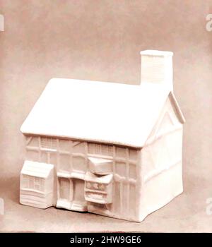 Art inspired by Figure of William Shakespeare's Birthplace in Stratford-on-Avon, England, 1830–70, Probably made in Bennington, Vermont, United States, American, Parian porcelain, 4 x 3 5/8 x 3 in. (10.2 x 9.2 x 7.6 cm), Ceramics, Classic works modernized by Artotop with a splash of modernity. Shapes, color and value, eye-catching visual impact on art. Emotions through freedom of artworks in a contemporary way. A timeless message pursuing a wildly creative new direction. Artists turning to the digital medium and creating the Artotop NFT Stock Photo