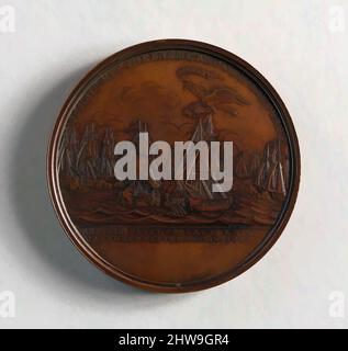 Art inspired by Medal of the Naval Battle of Lake Erie, 1813, 19th century, Made in United States, American, Bronze, Diam. 2 5/16 in. (5.9 cm), Metal, Moritz Fürst (born 1782, active United States, 1807–ca. 1840, Classic works modernized by Artotop with a splash of modernity. Shapes, color and value, eye-catching visual impact on art. Emotions through freedom of artworks in a contemporary way. A timeless message pursuing a wildly creative new direction. Artists turning to the digital medium and creating the Artotop NFT Stock Photo