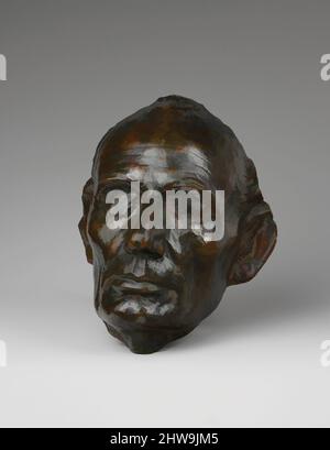 Art inspired by Life Mask of Abraham Lincoln, 1860, cast 1886, Bronze, L. 8 in. (20.3 cm), Sculpture, Leonard Wells Volk (1828–1895), Augustus Saint-Gaudens (American, Dublin 1848–1907 Cornish, New Hampshire), In 1860 Volk made molds of the face and hands of Abraham Lincoln (1809–1865, Classic works modernized by Artotop with a splash of modernity. Shapes, color and value, eye-catching visual impact on art. Emotions through freedom of artworks in a contemporary way. A timeless message pursuing a wildly creative new direction. Artists turning to the digital medium and creating the Artotop NFT Stock Photo