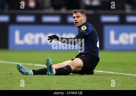 Milan, Italy. 04th Mar, 2022. Nicolo Barella (FC Internazionale) looks on during Inter - FC Internazionale vs US Salernitana, italian soccer Serie A match in Milan, Italy, March 04 2022 Credit: Independent Photo Agency/Alamy Live News Stock Photo