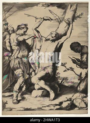Art inspired by Drawings and Prints, Print, The Martyrdom of Saint Bartholomew, Artist, After, Jusepe de Ribera (called Lo Spagnoletto), Spanish, Classic works modernized by Artotop with a splash of modernity. Shapes, color and value, eye-catching visual impact on art. Emotions through freedom of artworks in a contemporary way. A timeless message pursuing a wildly creative new direction. Artists turning to the digital medium and creating the Artotop NFT Stock Photo