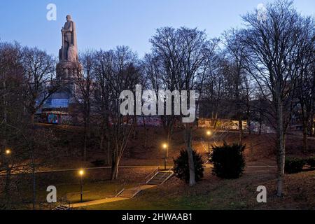 Bismarck memorial, called Hamburg Roland in the Old Elbpark, Germany, Hamburg Stock Photo