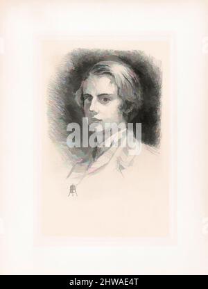 Art inspired by Drawings and Prints, Print, Self-portrait, aged 21, Artist, Sir William Blake Richmond, British, London 1842–1921 London, Classic works modernized by Artotop with a splash of modernity. Shapes, color and value, eye-catching visual impact on art. Emotions through freedom of artworks in a contemporary way. A timeless message pursuing a wildly creative new direction. Artists turning to the digital medium and creating the Artotop NFT Stock Photo