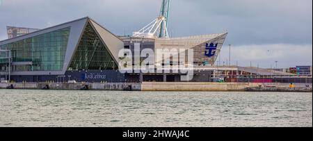 Royal Carribbean Cruise Terminal in Miami - MIAMI, FLORIDA - FEBRUARY 14, 2022 Stock Photo