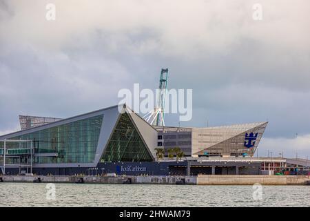 Royal Carribbean Cruise Terminal in Miami - MIAMI, FLORIDA - FEBRUARY 14, 2022 Stock Photo