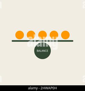 Balance, life coaching, mentor logo. Harmony concept. Life and work balance icon. Stock Vector